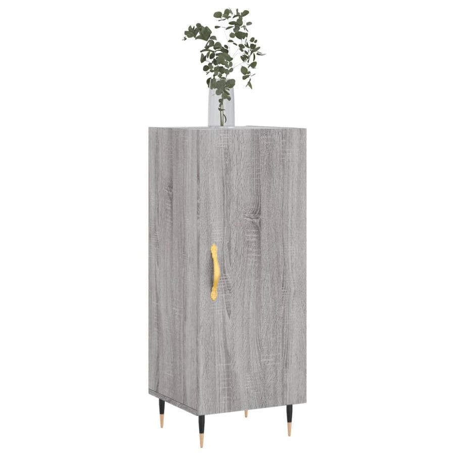 Dressoir 34,5X34X90 Cm Bewerkt Hout Grijs Sonoma Eikenkleurig