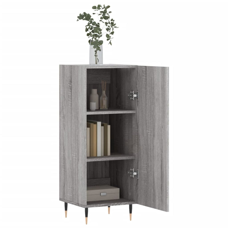 Dressoir 34,5X34X90 Cm Bewerkt Hout Grijs Sonoma Eikenkleurig