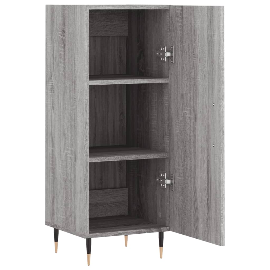 Dressoir 34,5X34X90 Cm Bewerkt Hout Grijs Sonoma Eikenkleurig