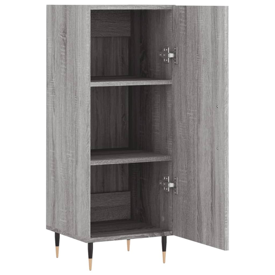 Dressoir 34,5X34X90 Cm Bewerkt Hout Grijs Sonoma Eikenkleurig