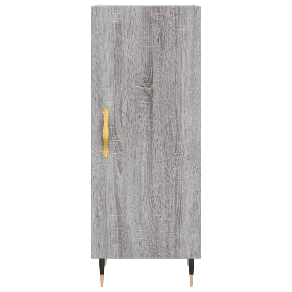Dressoir 34,5X34X90 Cm Bewerkt Hout Grijs Sonoma Eikenkleurig