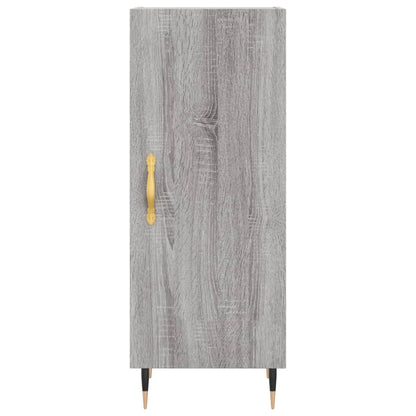 Dressoir 34,5X34X90 Cm Bewerkt Hout Grijs Sonoma Eikenkleurig