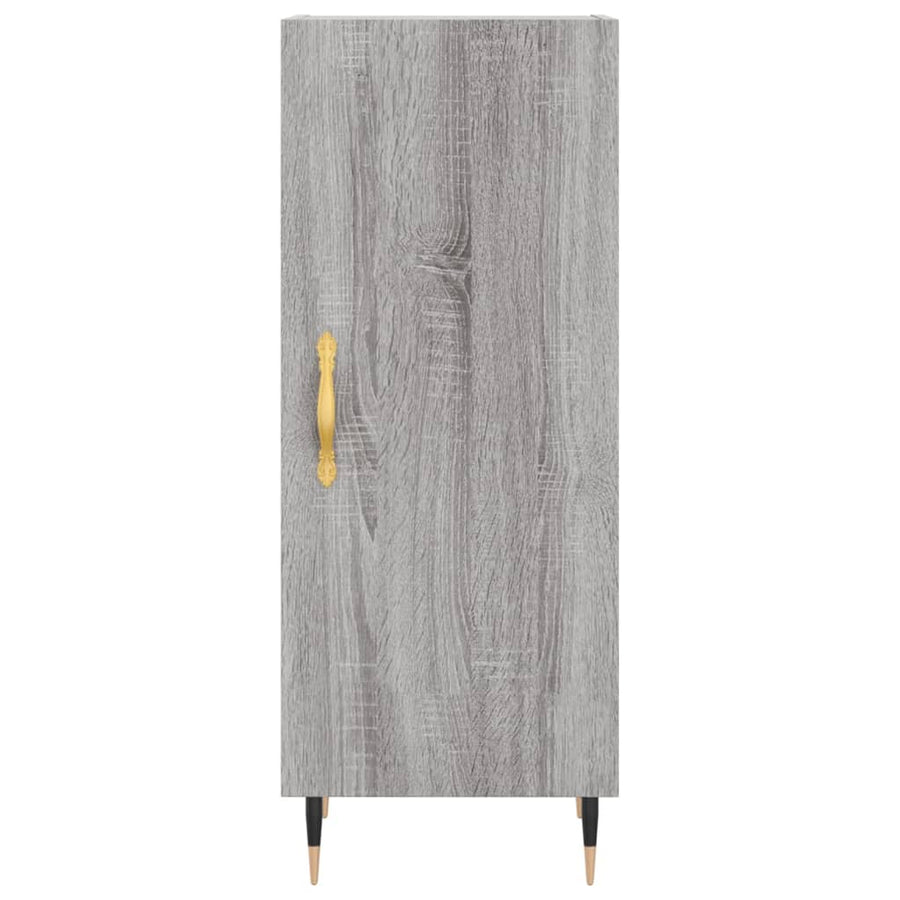 Dressoir 34,5X34X90 Cm Bewerkt Hout Grijs Sonoma Eikenkleurig