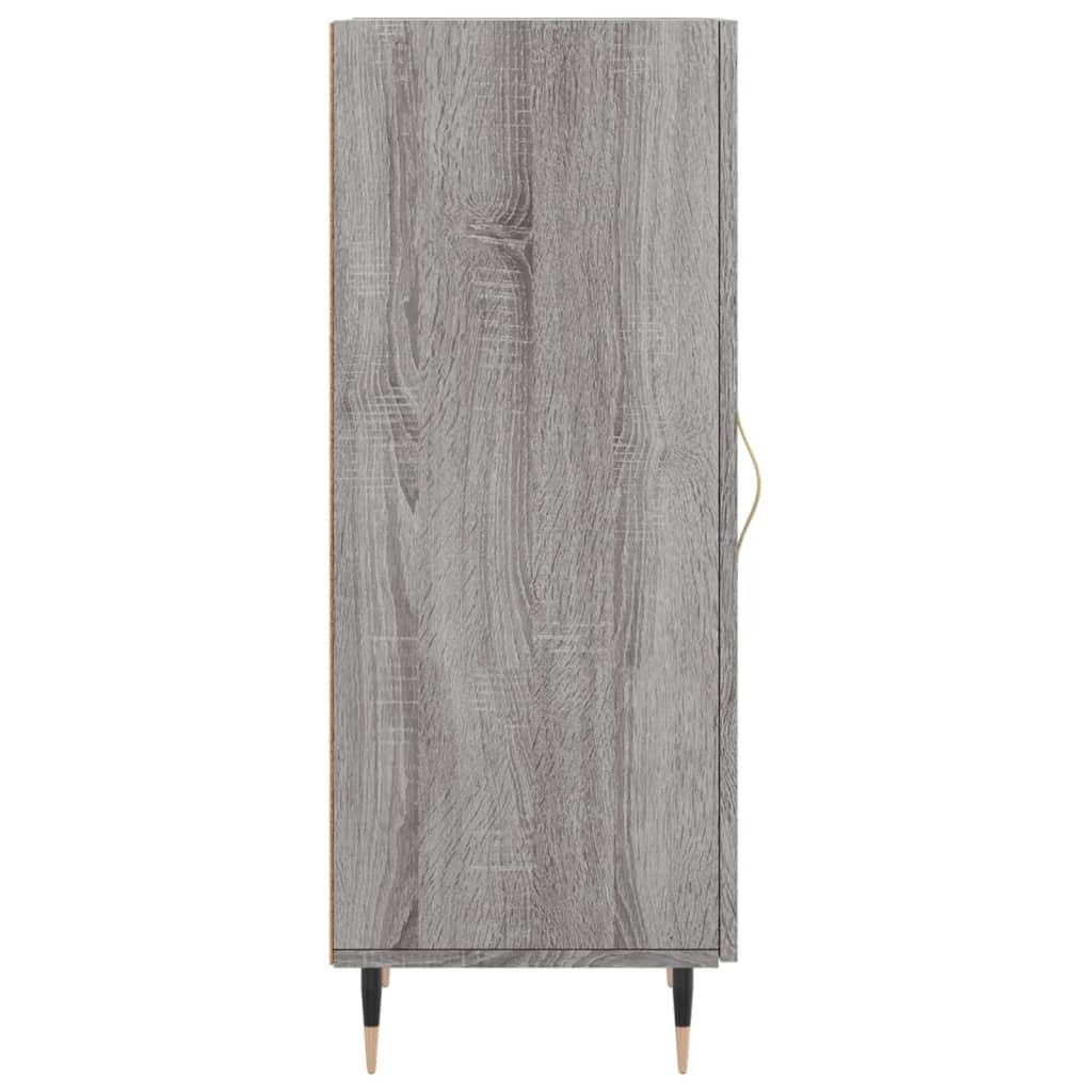 Dressoir 34,5X34X90 Cm Bewerkt Hout Grijs Sonoma Eikenkleurig