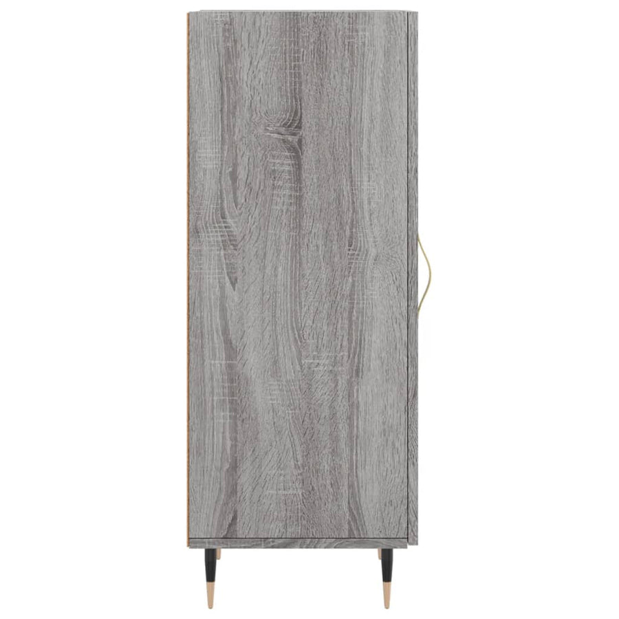 Dressoir 34,5X34X90 Cm Bewerkt Hout Grijs Sonoma Eikenkleurig