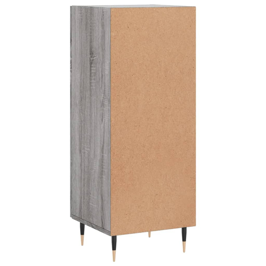 Dressoir 34,5X34X90 Cm Bewerkt Hout Grijs Sonoma Eikenkleurig