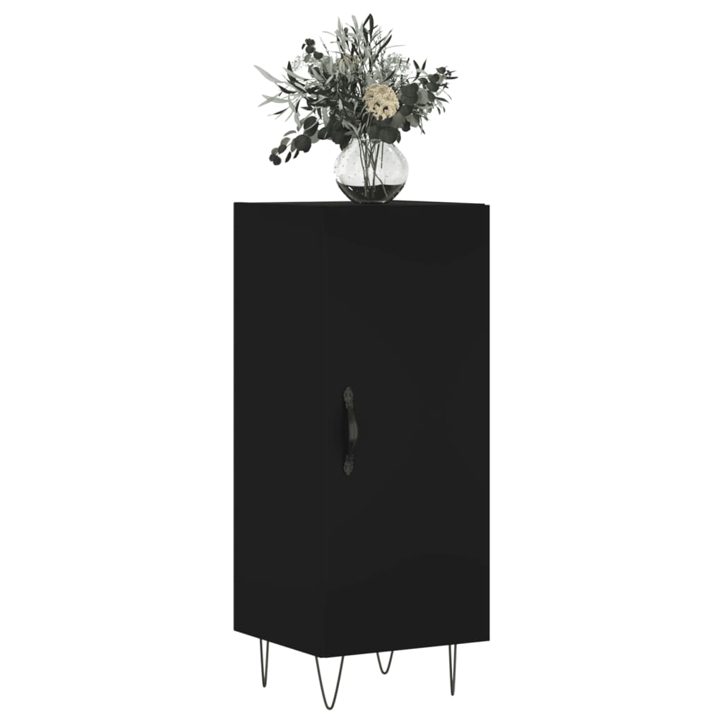 Dressoir 34,5X34X90 Cm Bewerkt Hout Zwart