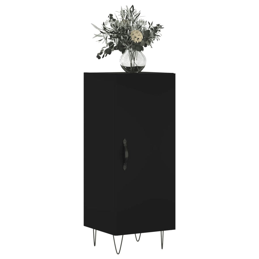 Dressoir 34,5X34X90 Cm Bewerkt Hout Zwart