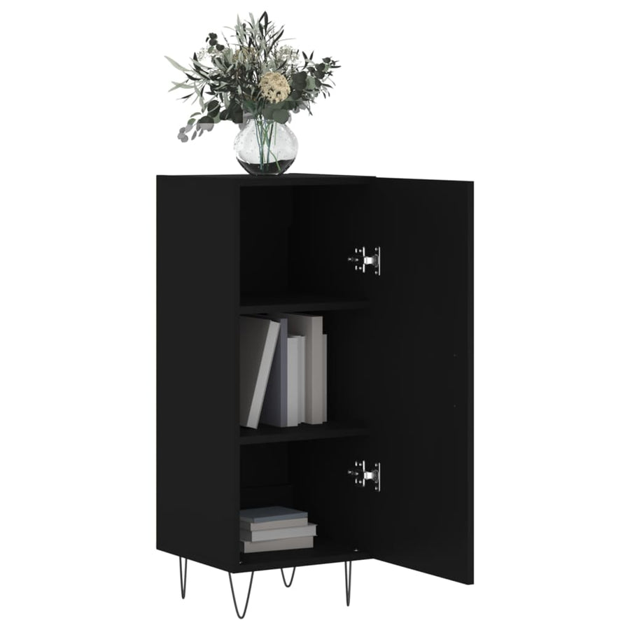 Dressoir 34,5X34X90 Cm Bewerkt Hout Zwart