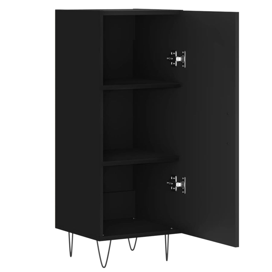 Dressoir 34,5X34X90 Cm Bewerkt Hout Zwart