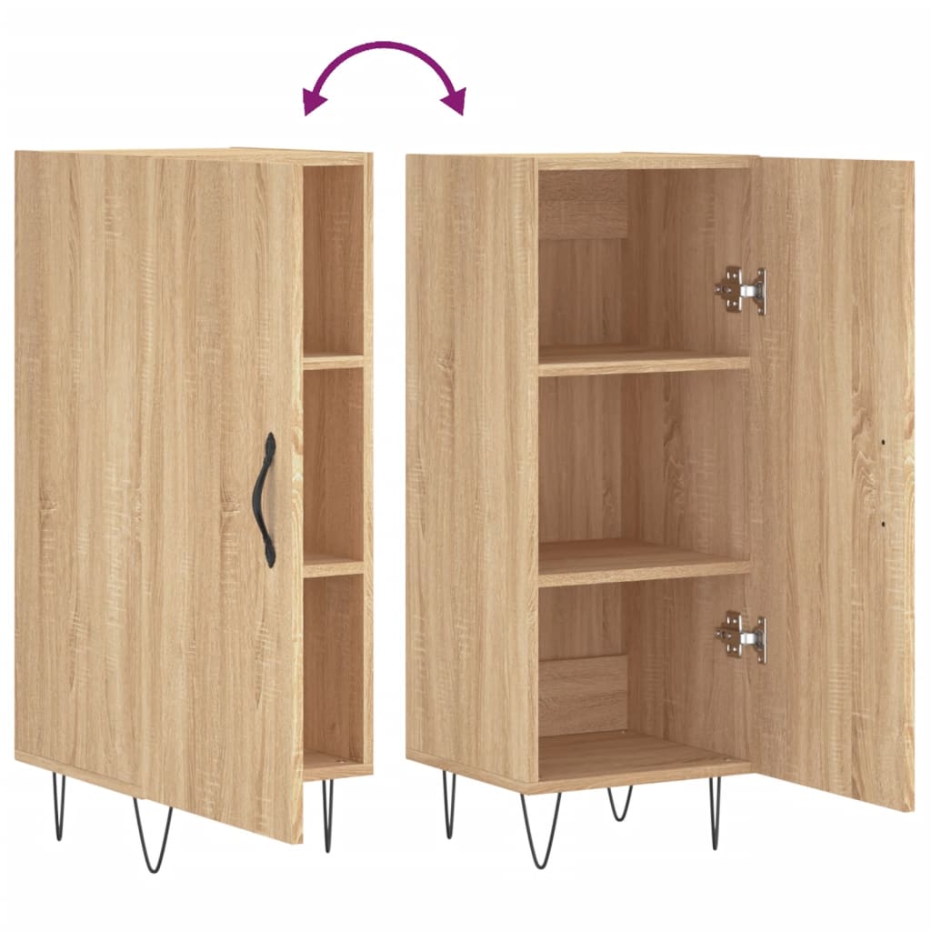 Dressoir 34,5X34X90 Cm Bewerkt Hout Sonoma Eiken