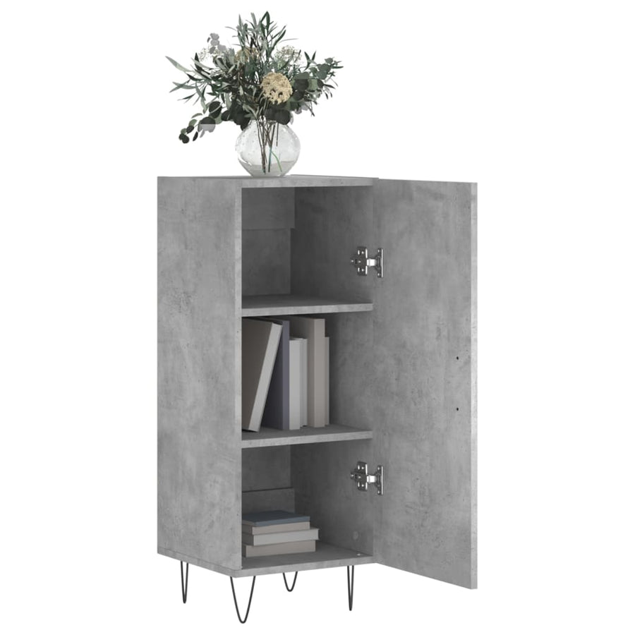Dressoir 34,5X34X90 Cm Bewerkt Hout Betongrijs