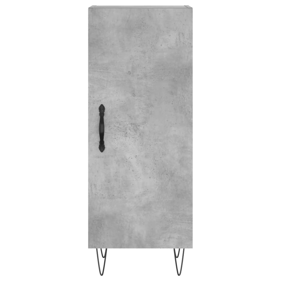 Dressoir 34,5X34X90 Cm Bewerkt Hout Betongrijs