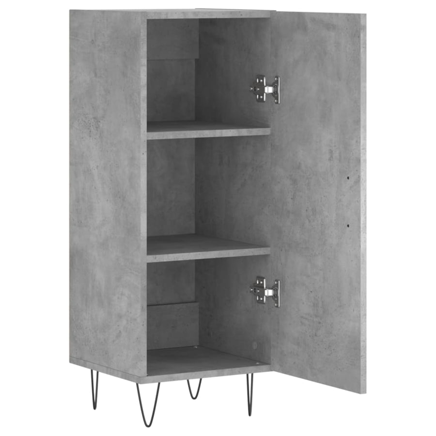 Dressoir 34,5X34X90 Cm Bewerkt Hout Betongrijs