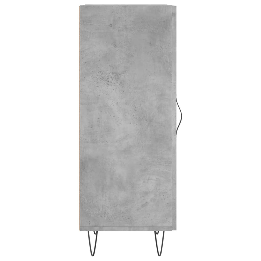 Dressoir 34,5X34X90 Cm Bewerkt Hout Betongrijs