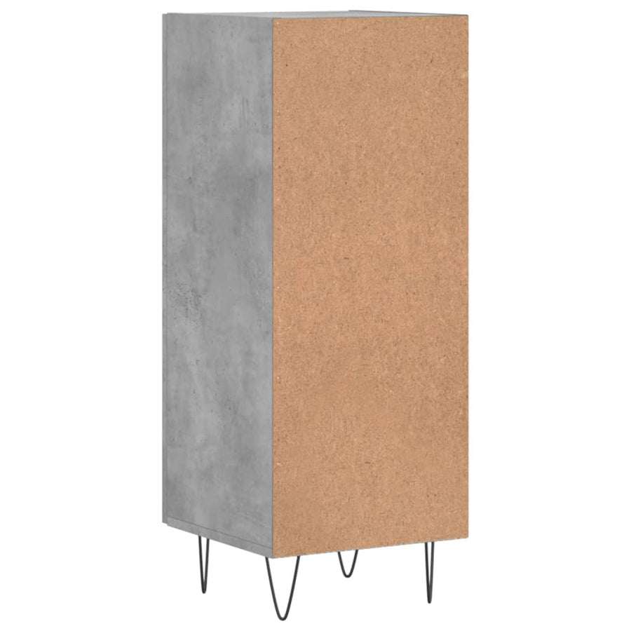 Dressoir 34,5X34X90 Cm Bewerkt Hout Betongrijs