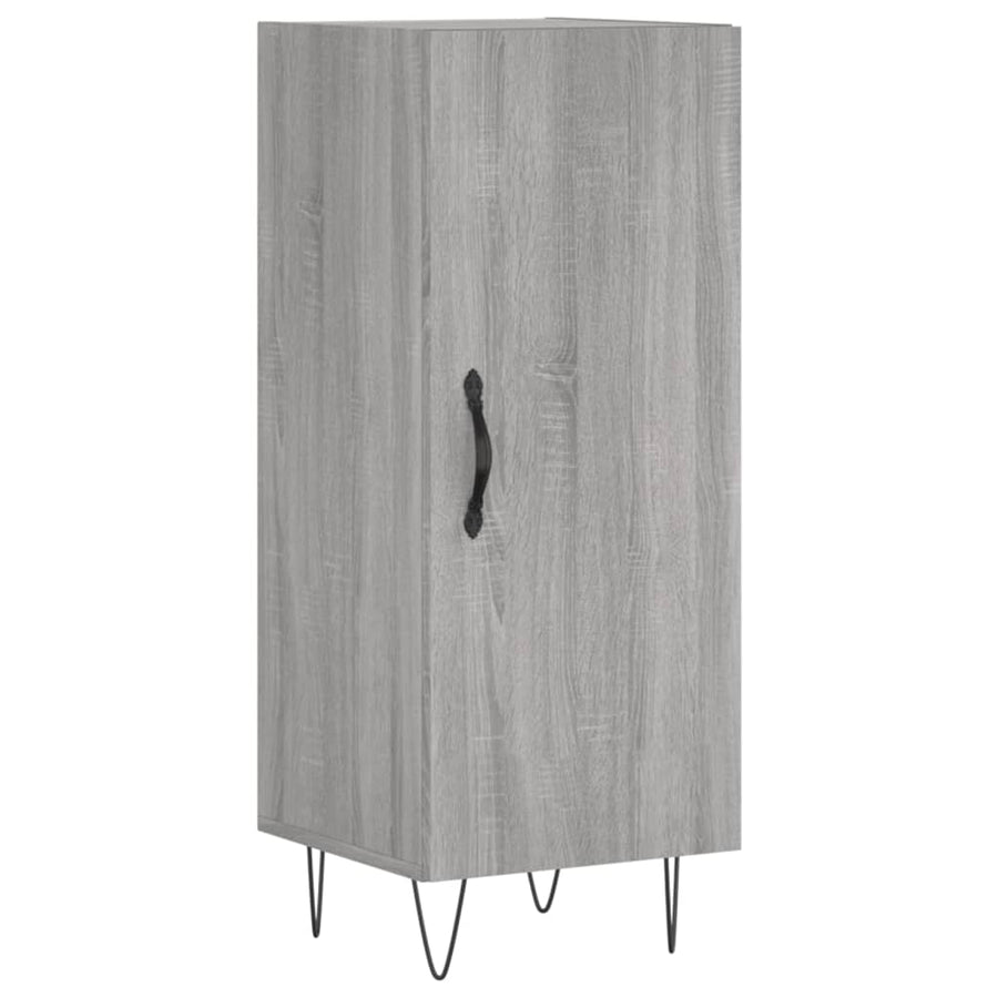 Dressoir 34,5X34X90 Cm Bewerkt Hout Grijs Sonoma Eikenkleurig