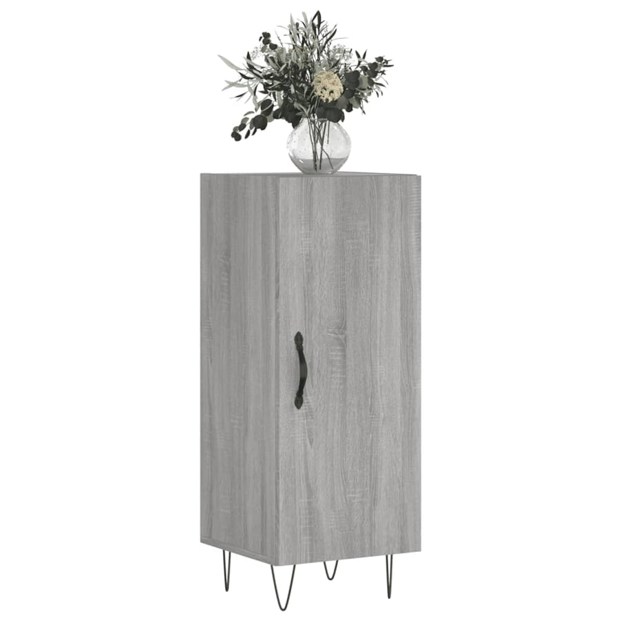 Dressoir 34,5X34X90 Cm Bewerkt Hout Grijs Sonoma Eikenkleurig