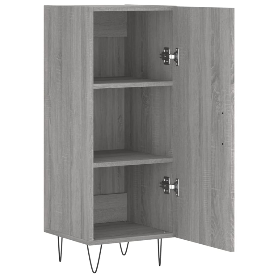 Dressoir 34,5X34X90 Cm Bewerkt Hout Grijs Sonoma Eikenkleurig