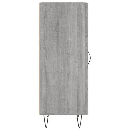 Dressoir 34,5X34X90 Cm Bewerkt Hout Grijs Sonoma Eikenkleurig