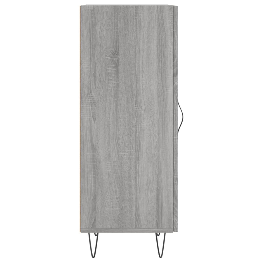 Dressoir 34,5X34X90 Cm Bewerkt Hout Grijs Sonoma Eikenkleurig