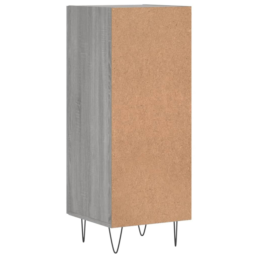 Dressoir 34,5X34X90 Cm Bewerkt Hout Grijs Sonoma Eikenkleurig