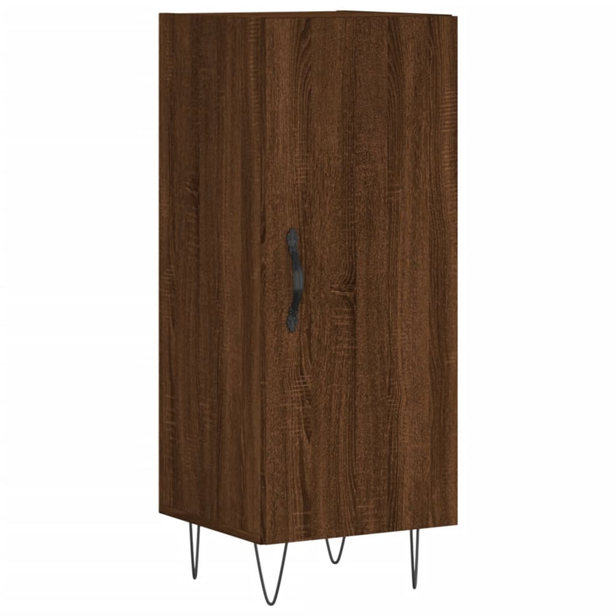 Dressoir 34,5X34X90 Cm Bewerkt Hout Bruin Eikenkleur