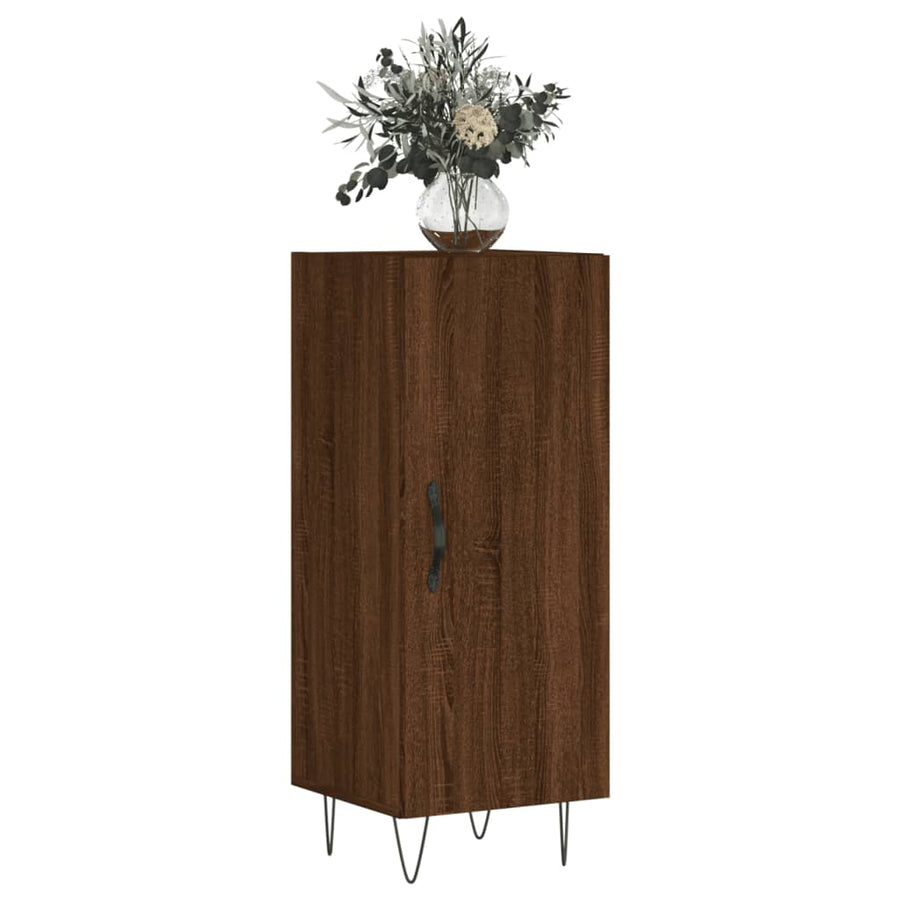 Dressoir 34,5X34X90 Cm Bewerkt Hout Bruin Eikenkleur