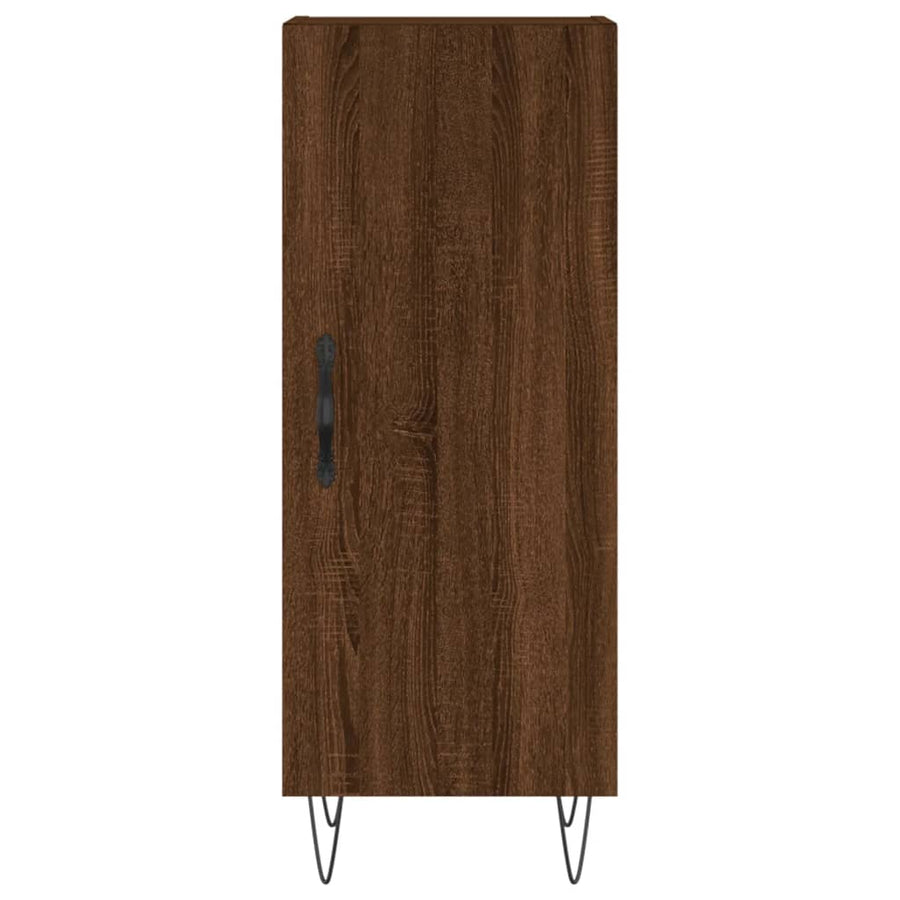 Dressoir 34,5X34X90 Cm Bewerkt Hout Bruin Eikenkleur