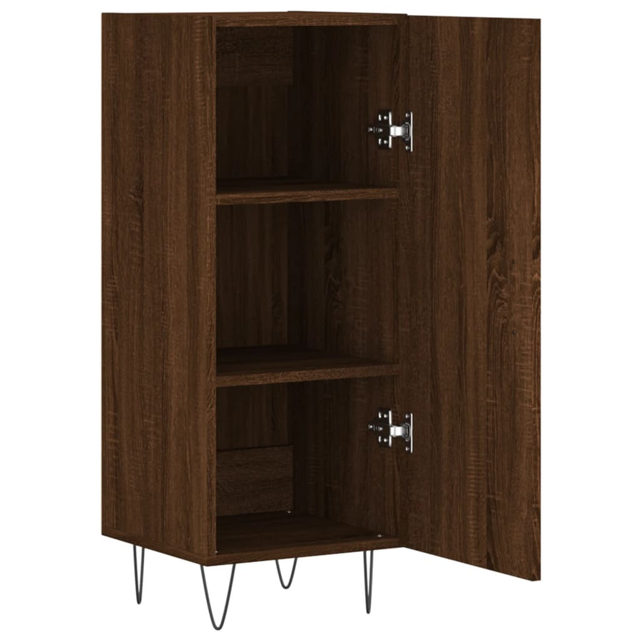 Dressoir 34,5X34X90 Cm Bewerkt Hout Bruin Eikenkleur