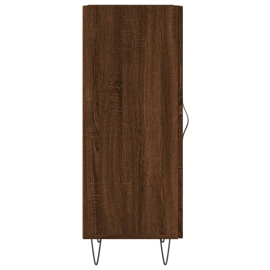 Dressoir 34,5X34X90 Cm Bewerkt Hout Bruin Eikenkleur