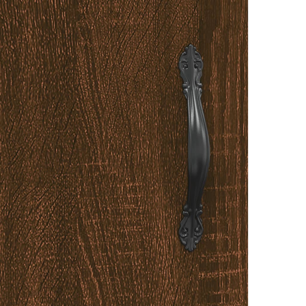 Dressoir 34,5X34X90 Cm Bewerkt Hout Bruin Eikenkleur