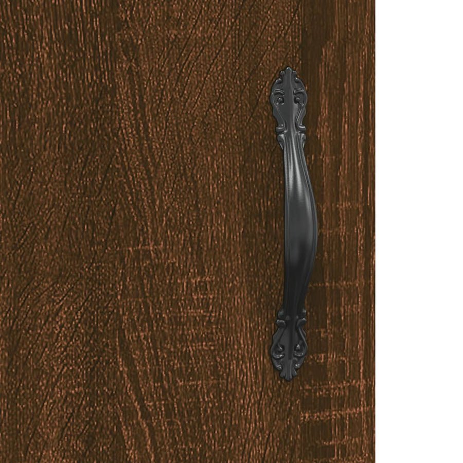 Dressoir 34,5X34X90 Cm Bewerkt Hout Bruin Eikenkleur