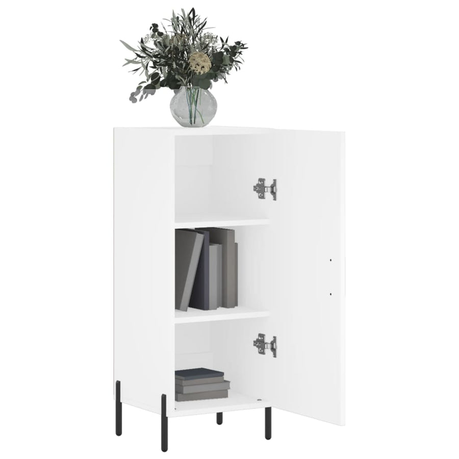 Dressoir 34,5X34X90 Cm Bewerkt Hout Wit
