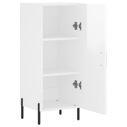Dressoir 34,5X34X90 Cm Bewerkt Hout Hoogglans Wit