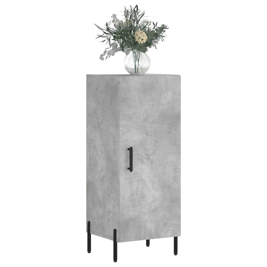 Dressoir 34,5X34X90 Cm Bewerkt Hout Betongrijs