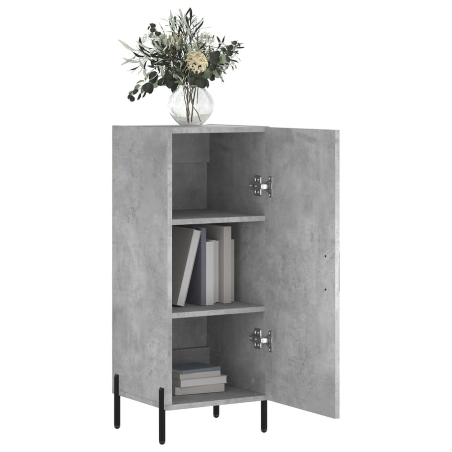 Dressoir 34,5X34X90 Cm Bewerkt Hout Betongrijs