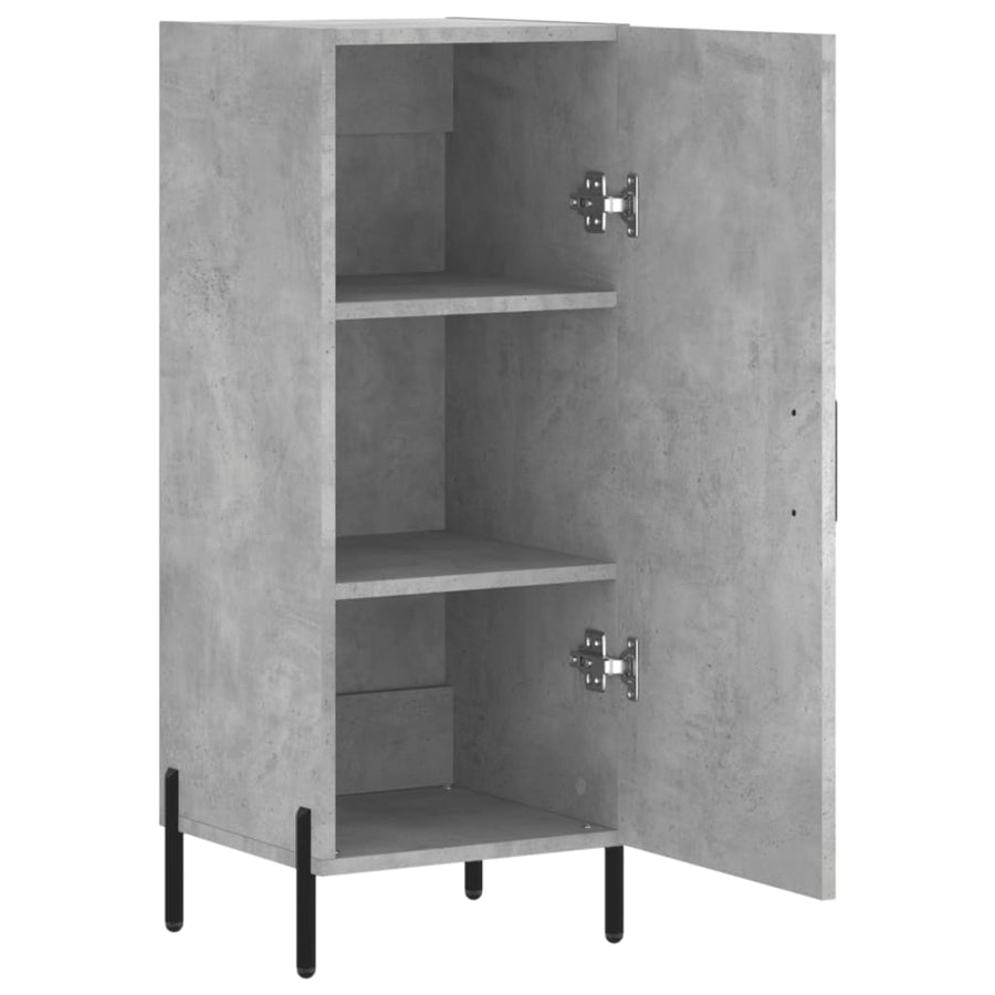 Dressoir 34,5X34X90 Cm Bewerkt Hout Betongrijs