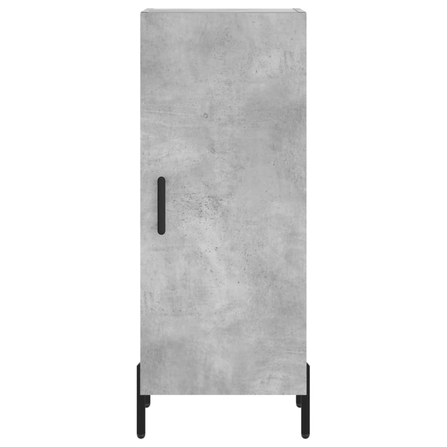 Dressoir 34,5X34X90 Cm Bewerkt Hout Betongrijs