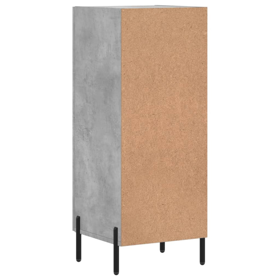 Dressoir 34,5X34X90 Cm Bewerkt Hout Betongrijs