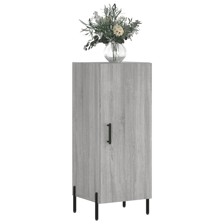 Dressoir 34,5X34X90 Cm Bewerkt Hout Grijs Sonoma Eikenkleurig