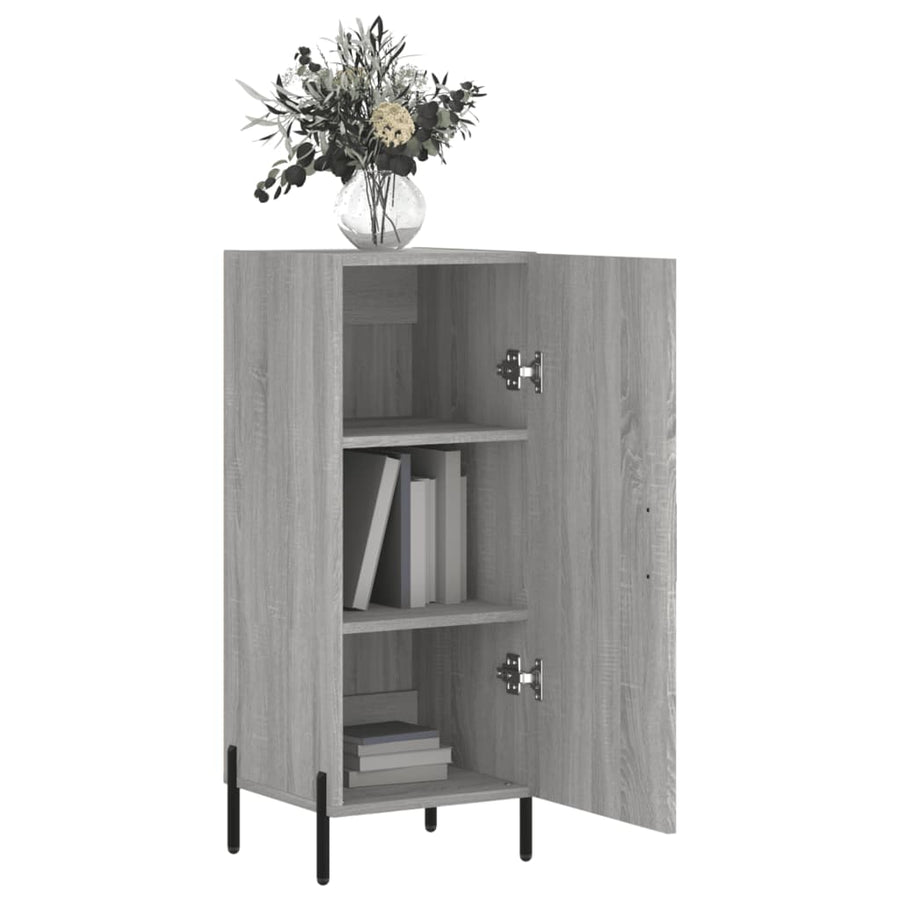 Dressoir 34,5X34X90 Cm Bewerkt Hout Grijs Sonoma Eikenkleurig
