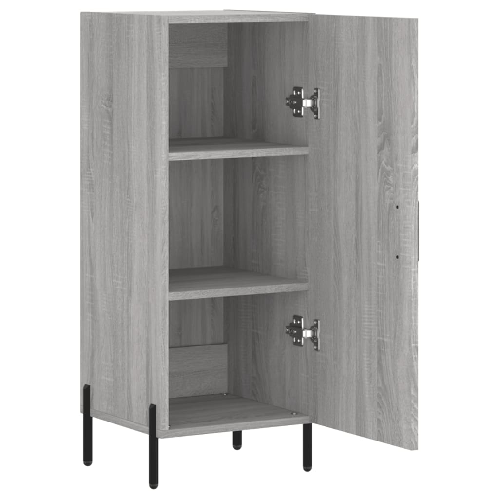 Dressoir 34,5X34X90 Cm Bewerkt Hout Grijs Sonoma Eikenkleurig