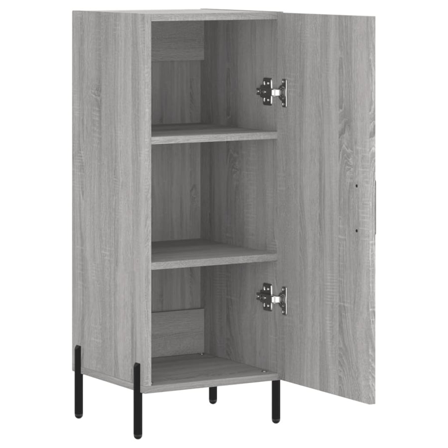 Dressoir 34,5X34X90 Cm Bewerkt Hout Grijs Sonoma Eikenkleurig