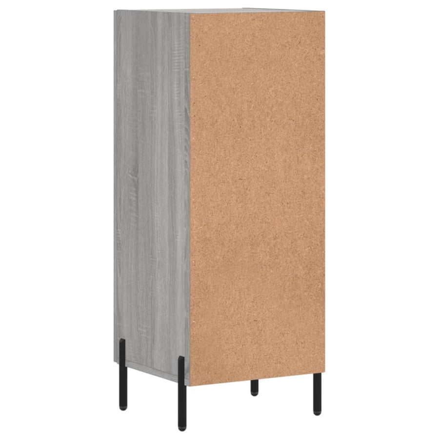 Dressoir 34,5X34X90 Cm Bewerkt Hout Grijs Sonoma Eikenkleurig