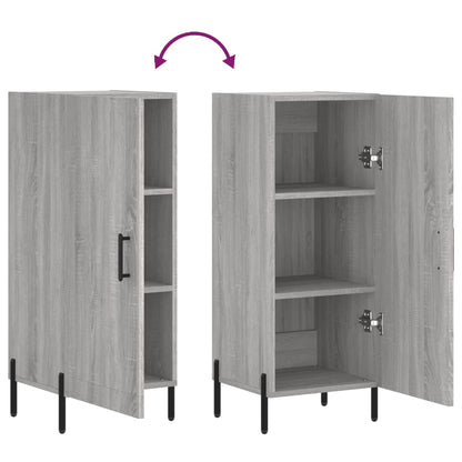 Dressoir 34,5X34X90 Cm Bewerkt Hout Grijs Sonoma Eikenkleurig