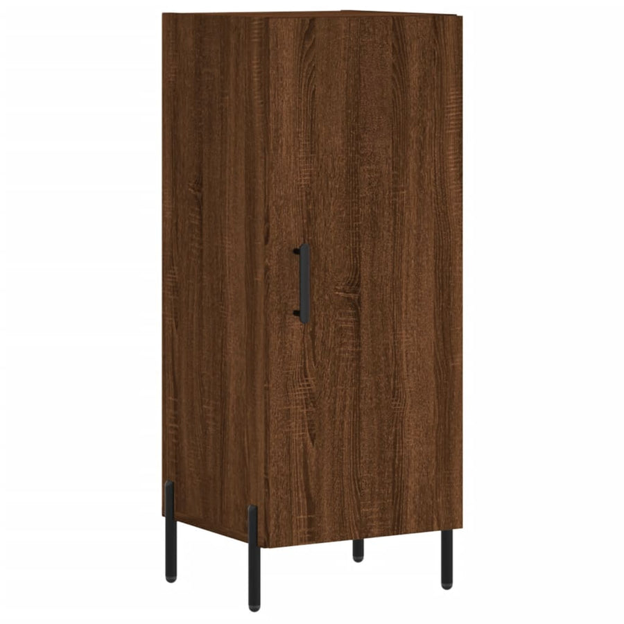 Dressoir 34,5X34X90 Cm Bewerkt Hout Bruin Eikenkleur