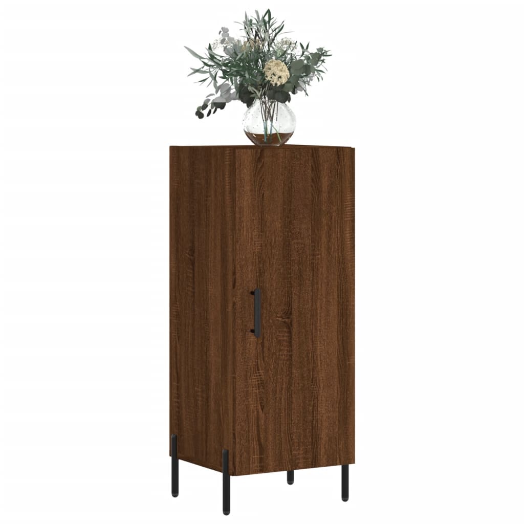 Dressoir 34,5X34X90 Cm Bewerkt Hout Bruin Eikenkleur