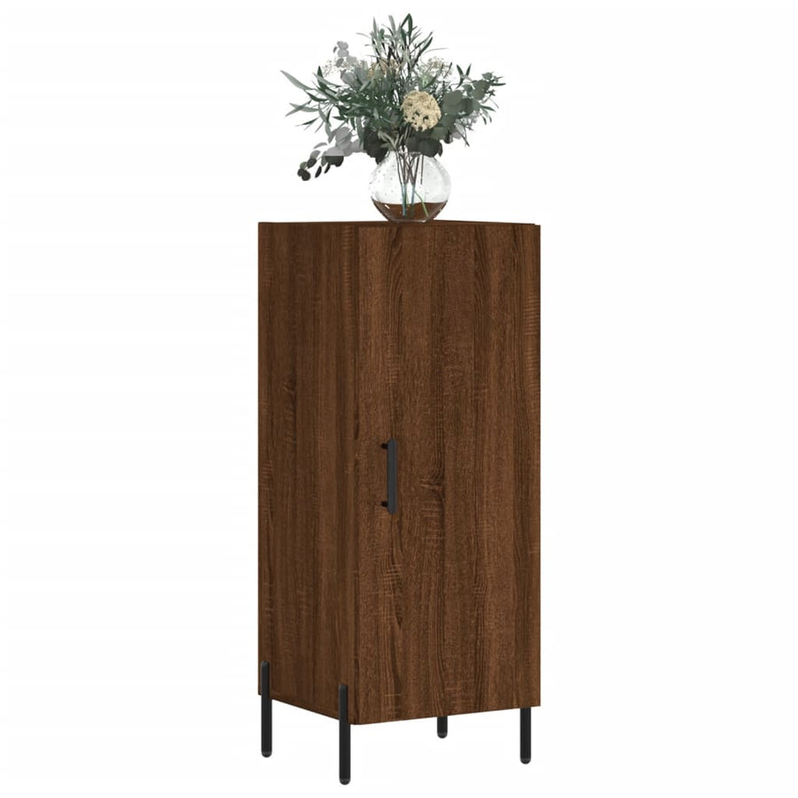 Dressoir 34,5X34X90 Cm Bewerkt Hout Bruin Eikenkleur