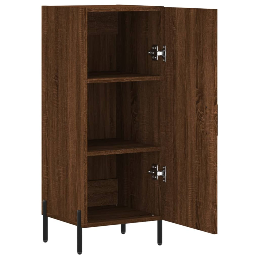 Dressoir 34,5X34X90 Cm Bewerkt Hout Bruin Eikenkleur